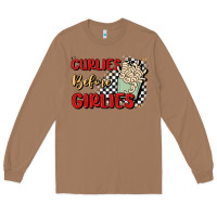 Toasted Coconut curlies before girlies Long Sleeve Tee - MaliasSmallBusiness