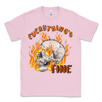 Bubblegum Pink everything's fine Classic Tee - MaliasSmallBusiness