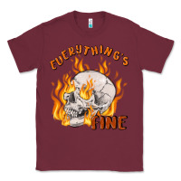 Burgundy everything's fine Classic Tee - MaliasSmallBusiness