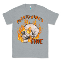 Heather Grey everything's fine Classic Tee - MaliasSmallBusiness