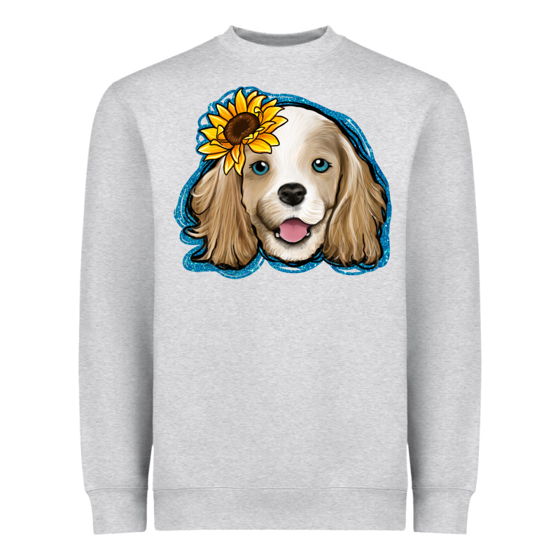 Cocker Spaniel Sunflower Heavyweight Sweatshirt by Jasminsmagicworld | Teevron