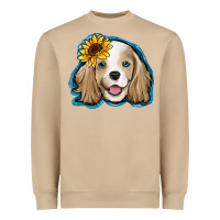 Mushroom cocker spaniel sunflower Heavyweight Sweatshirt - Jasminsmagicworld
