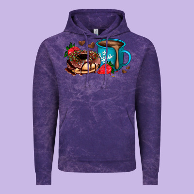 Donut Coffee Strawberry Vintage Hoodie Designed By Adodesignshop