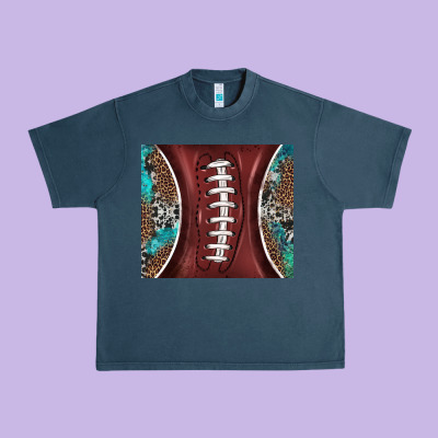 Western Pattern And American Football Urban Heavy Tee Designed By Barkaloodesign
