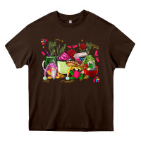 Chocolate Brown mexican gnomes with coffee cups Heavy Core Tee - CTS Tumbler Store