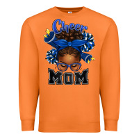 Carrot Cheer Mom Afro Messy Bun Premium Sweatshirt - texasbilliewilder