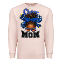 Cheer Mom Afro Messy Bun Premium Sweatshirt | Teevron