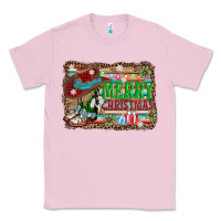 Bubblegum Pink merry christmas western boots Classic Tee - AdoDesignShop