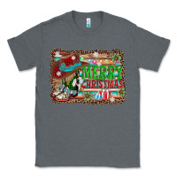 Charcoal Heather merry christmas western boots Classic Tee - AdoDesignShop