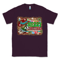 Plum merry christmas western boots Classic Tee - AdoDesignShop