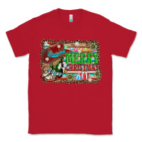 Red merry christmas western boots Classic Tee - AdoDesignShop
