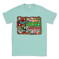 Seafoam merry christmas western boots Classic Tee - AdoDesignShop