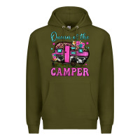 Army Green queen of the camper Premium Hoodie - JahusDesignShop