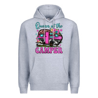 Heather Grey queen of the camper Premium Hoodie - JahusDesignShop