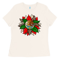 Bone mexican flag sunflower Ladies Tee - Zillion Design Studio