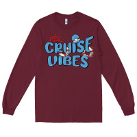 Burgundy cruise vibes Long Sleeve Tee - MaliasSmallBusiness
