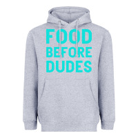 Heather Grey Food Before Dudes Heavyweight Hoodie - Bettercallsaul