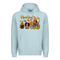 Blue Mist Thankful afro gnome Premium Hoodie - NancyCooperArtShop