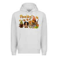 Dove Grey Thankful afro gnome Premium Hoodie - NancyCooperArtShop