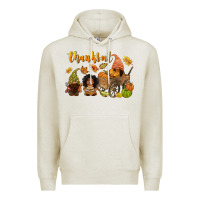 Oatmeal Heather Thankful afro gnome Premium Hoodie - NancyCooperArtShop