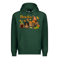 Sports Green Thankful afro gnome Premium Hoodie - NancyCooperArtShop