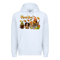 White Thankful afro gnome Premium Hoodie - NancyCooperArtShop
