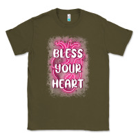 Army Green bless your heart Classic Tee - MaliasSmallBusiness