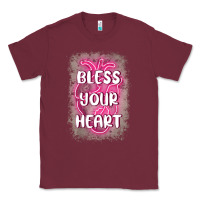 Burgundy bless your heart Classic Tee - MaliasSmallBusiness