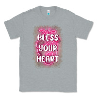 Heather Grey bless your heart Classic Tee - MaliasSmallBusiness