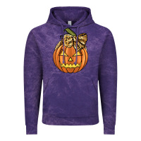 Cloud Purple Leopard Ribbon Halloween Pumkin Vintage Hoodie - JahusDesignShop