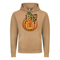 Leopard Ribbon Halloween Pumkin Vintage Hoodie | Teevron