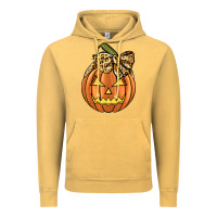 Vintage Mustard Leopard Ribbon Halloween Pumkin Vintage Hoodie - JahusDesignShop