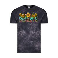 Cloud Black western believe sunflowers flowers Vintage Tee - BarkalooDesign