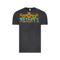 Vintage Black western believe sunflowers flowers Vintage Tee - BarkalooDesign