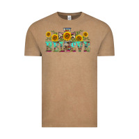 Vintage Coffee western believe sunflowers flowers Vintage Tee - BarkalooDesign