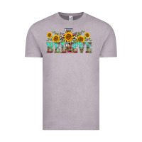 Vintage Zinc western believe sunflowers flowers Vintage Tee - BarkalooDesign