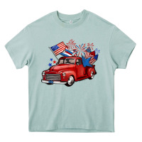Arona american truck 4th of july Heavy Core Tee - BarkalooDesign