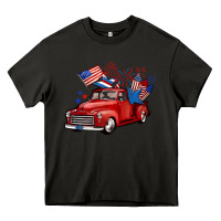 Asphalt american truck 4th of july Heavy Core Tee - BarkalooDesign