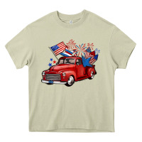 Mossy american truck 4th of july Heavy Core Tee - BarkalooDesign