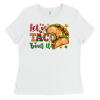 White Let's Taco 'Bout It Ladies Tee - texasbilliewilder