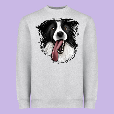 Border Collie Heavyweight Sweatshirt Designed By Jasminsmagicworld
