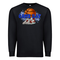 Black Game day Basketball Premium Sweatshirt - NancyCooperArtShop