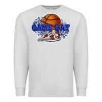 Dove Grey Game day Basketball Premium Sweatshirt - NancyCooperArtShop