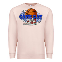 Pale Pink Game day Basketball Premium Sweatshirt - NancyCooperArtShop
