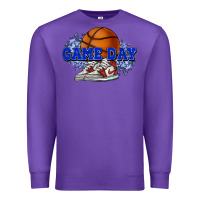 Purple Game day Basketball Premium Sweatshirt - NancyCooperArtShop