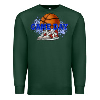 Sports Green Game day Basketball Premium Sweatshirt - NancyCooperArtShop