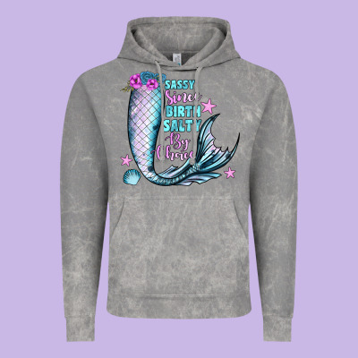 Sassy Since Birth Salty By Choice Vintage Hoodie Designed By Jahusdesignshop