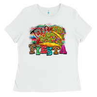 White Taco Fiesta Ladies Tee - texasbilliewilder