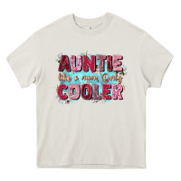 Cream auntie like mom only cooler Heavy Core Tee - Zillion Design Studio
