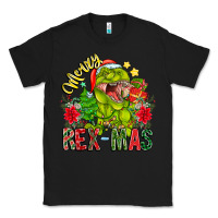 Black Merry Rexmas Classic Tee - CowhideDigitalArt